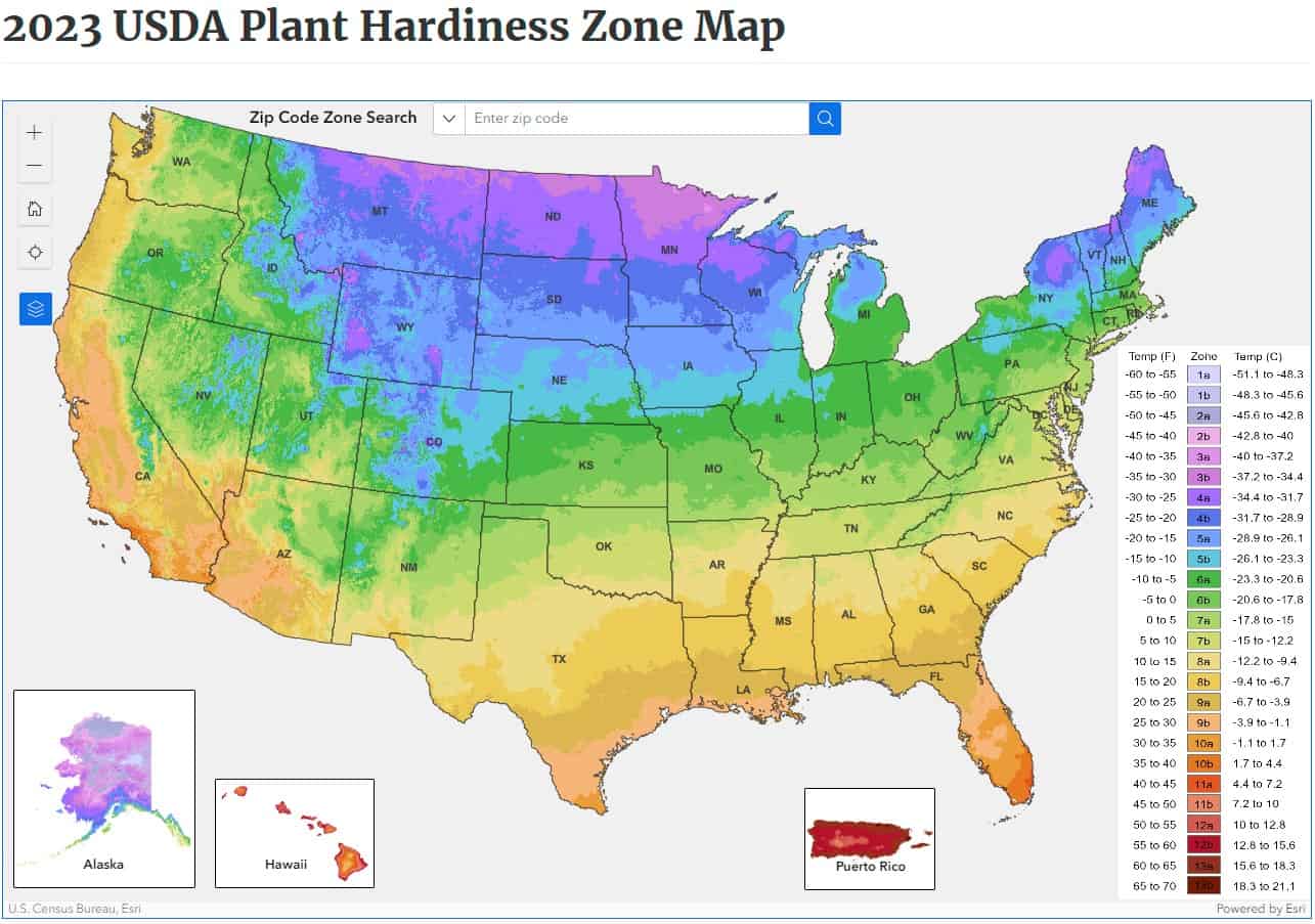 USDA Plant Hardiness Zone Map (2023 Change) * Massive Weblog of Gardening